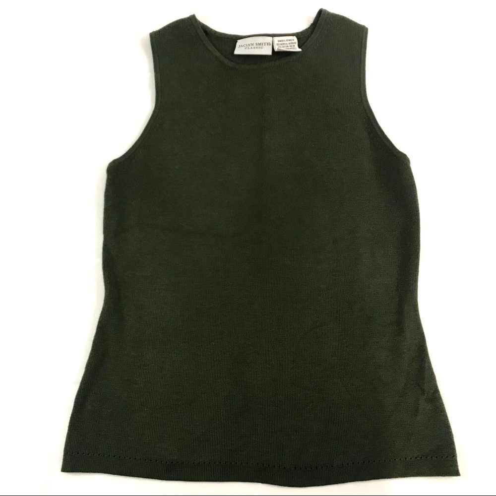 Jaclyn Smith Green Sleeveless Sweater